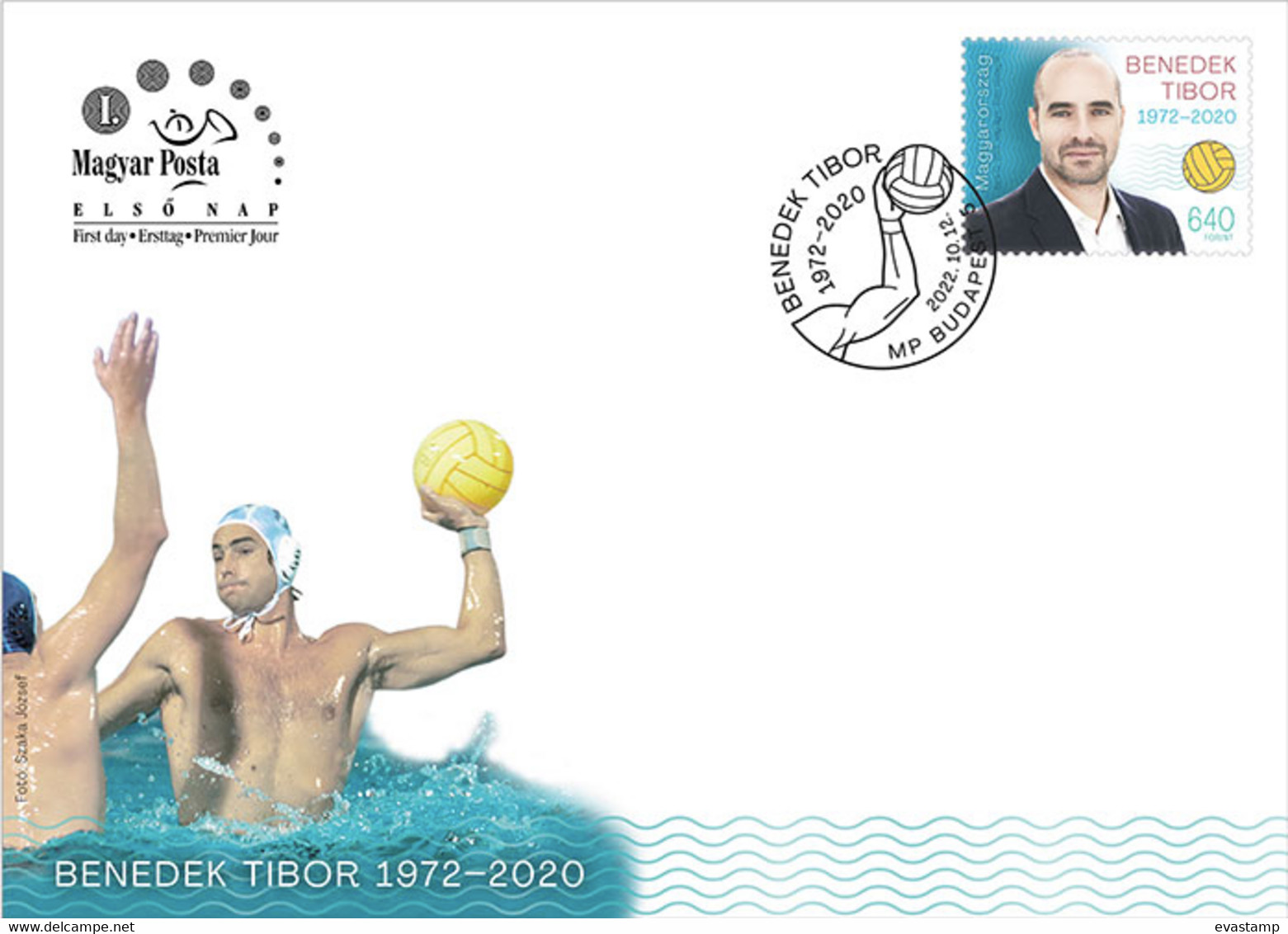 HUNGARY - 2022. FDC - In Memoriam Tibor Benedek / 50th Anniversary Of His Birth / Waterpolo MNH!! - Water Polo
