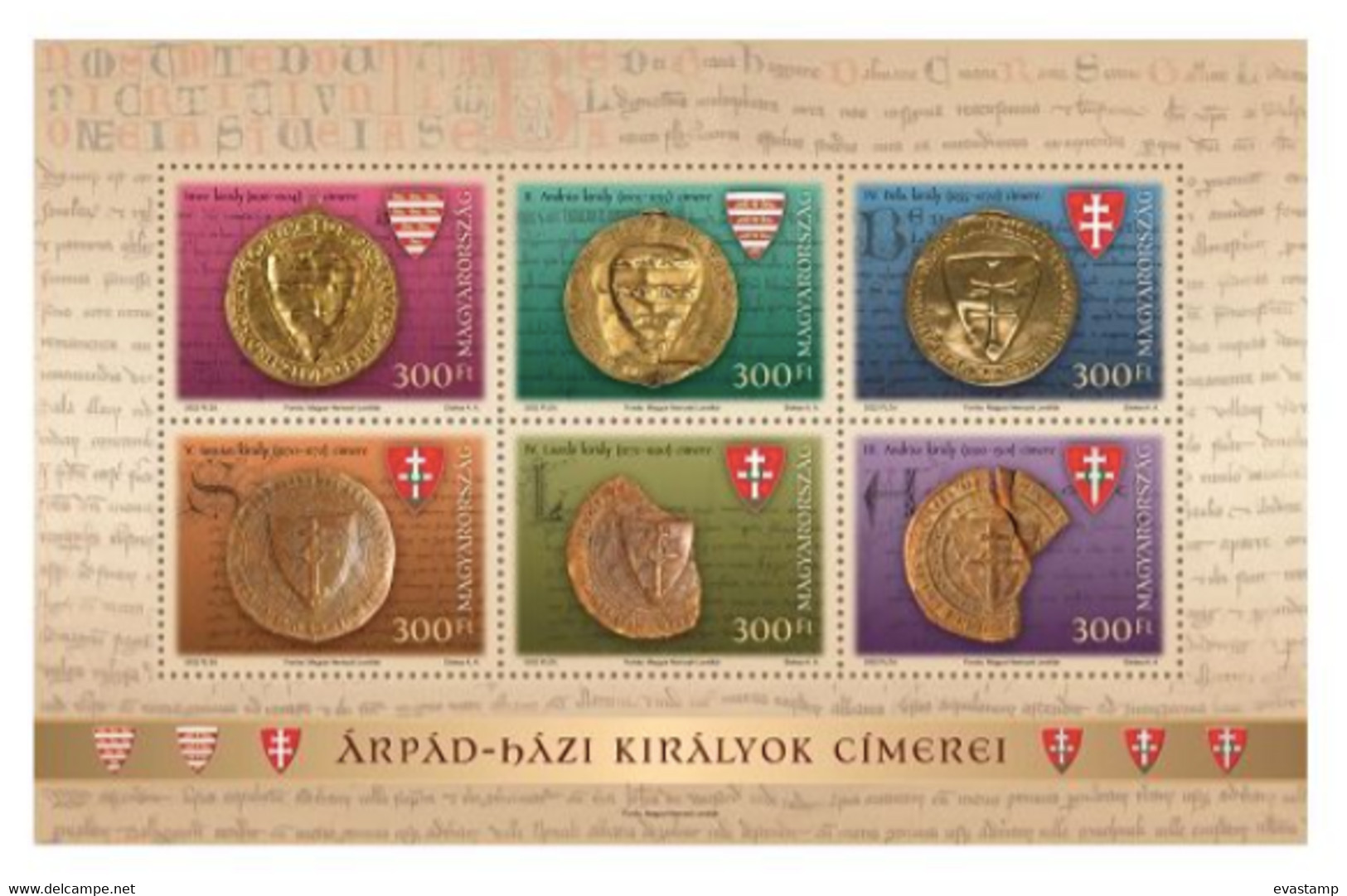 HUNGARY - 2022.  S/S - Coats Of Arms Of The Kings Of The House Of Árpád  MNH!! - Nuevos