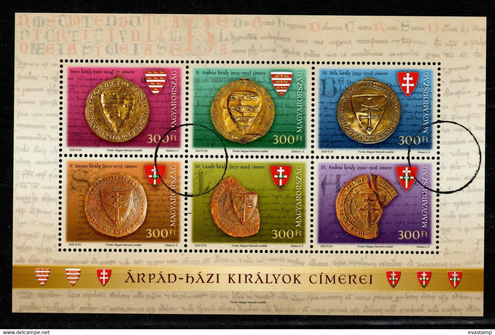 HUNGARY - 2022.  Specimen S/S - Coats Of Arms Of The Kings Of The House Of Árpád  MNH!! - Proeven & Herdrukken