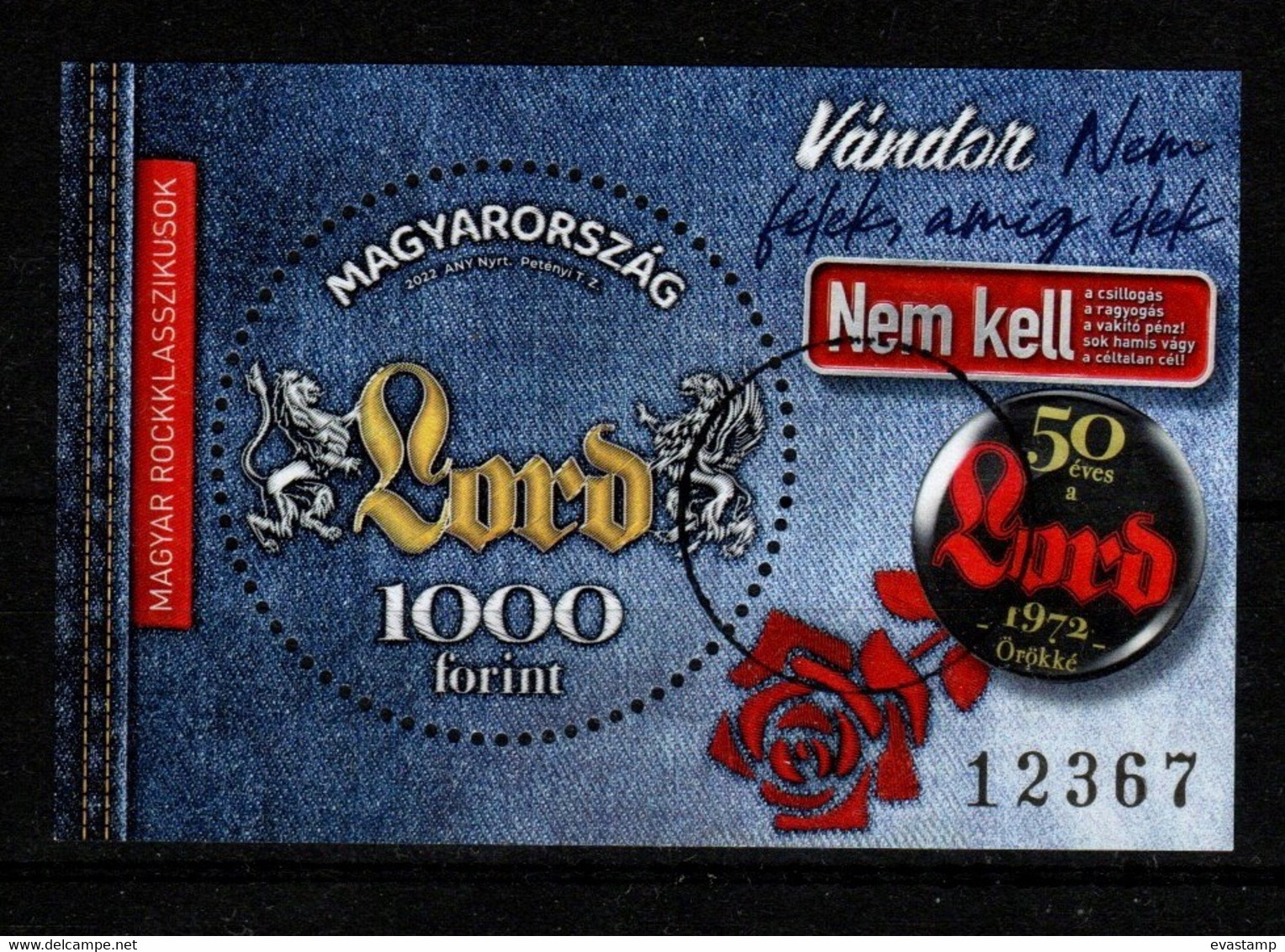 HUNGARY - 2022. SPECIMEN S/S Perforated - Hungarian Rock Classics III. Band Lord MNH!!! - Proeven & Herdrukken