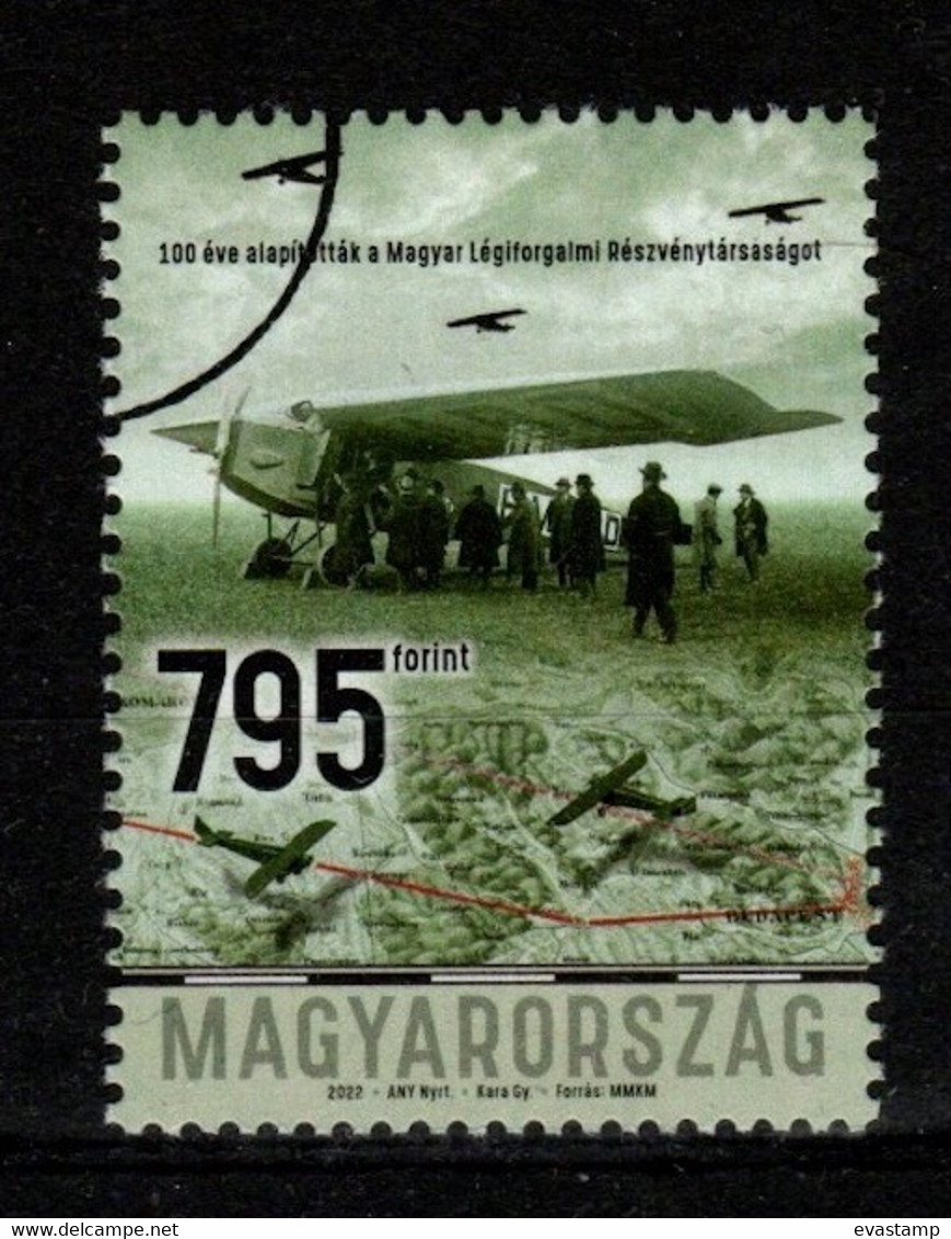 HUNGARY - 2022. SPECIMEN - Centenary Of The Foundation Of The Hungarian Airline - ML RT Or Later MALERT / Fokker F III. - Proeven & Herdrukken