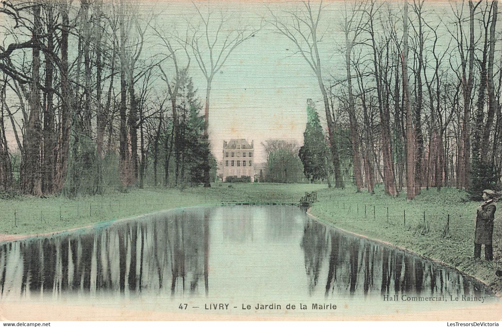 CPA Livry - Le Jardin De La Mairie - Hall Commercial - Colorisé - Livry Gargan