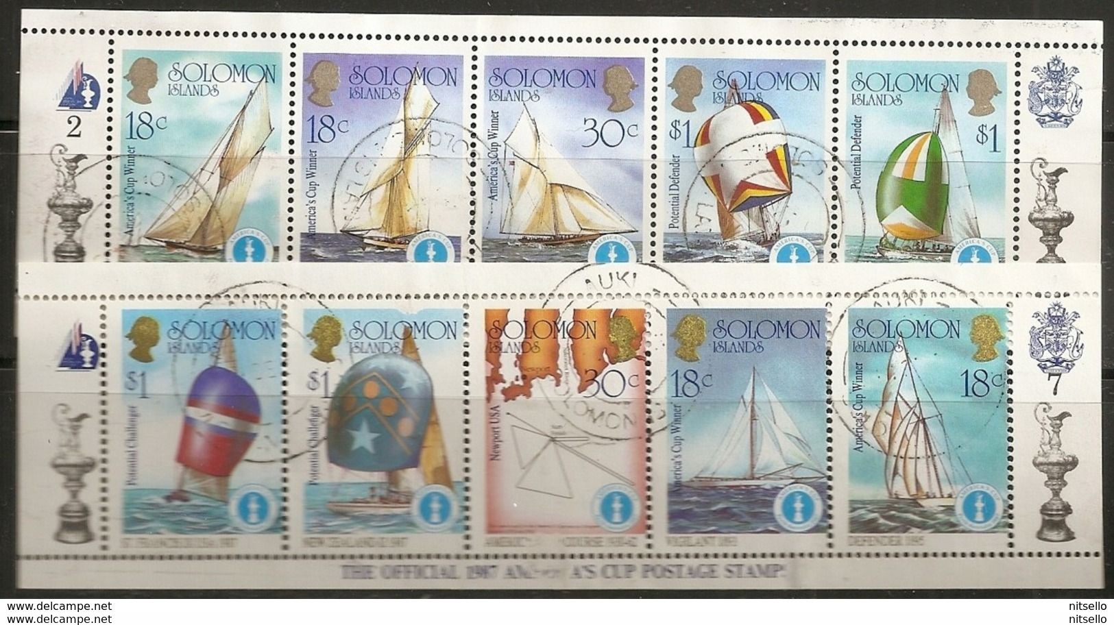 HB ASIA  ///   (C076)  ISLAS SALOMON   1986 America's Cup ¡¡¡ OFERTA - LIQUIDATION !!! JE LIQUIDE !!! - Isole Salomone (1978-...)