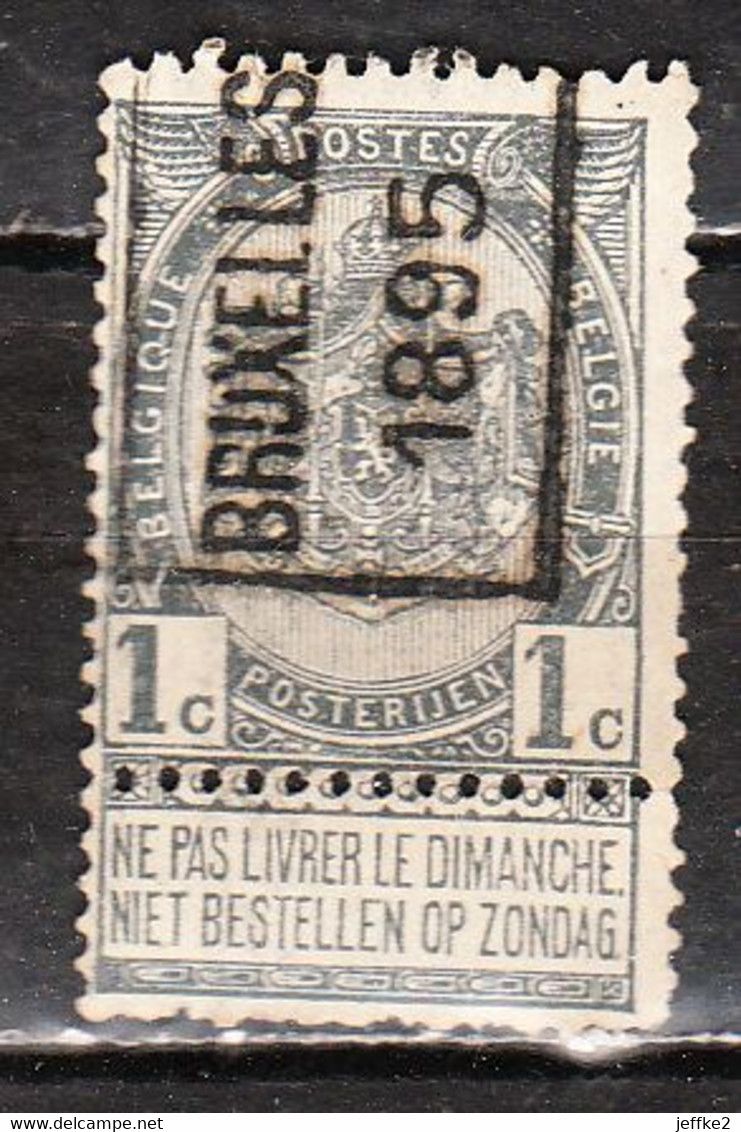 PRE22A  Armoiries - Bonne Valeur - Bruxelles 1895 - MNG - LOOK!!!! - Roller Precancels 1894-99