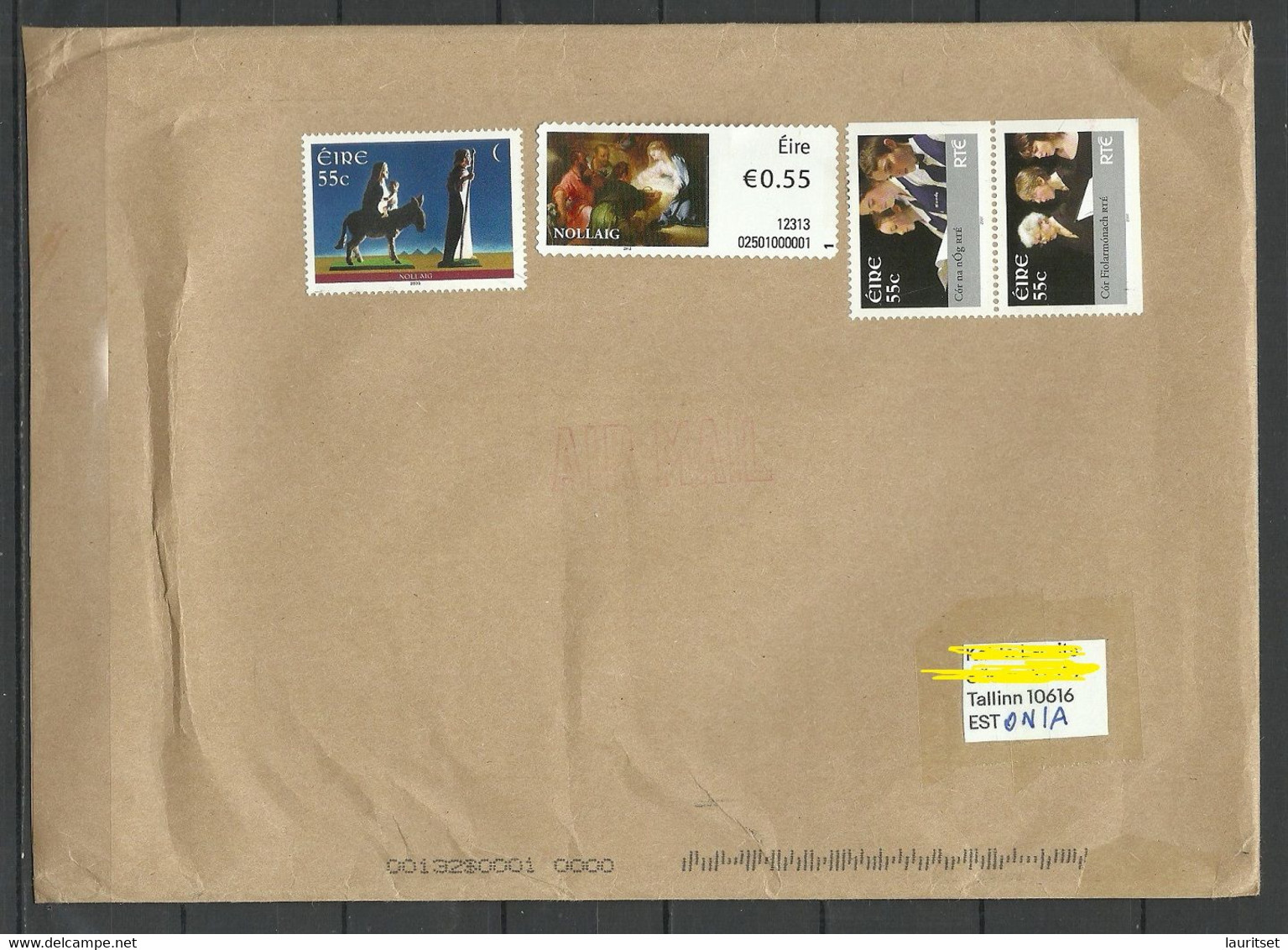 IRLAND IRELAND 2022 Cover To Estonia Stamps Remained Uncancelled! - Brieven En Documenten