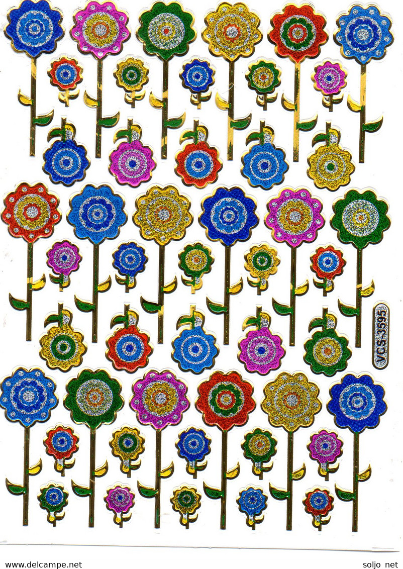 Sonnenblummen Aufkleber Metallic Look / Sunflowers Sticker - Scrapbooking