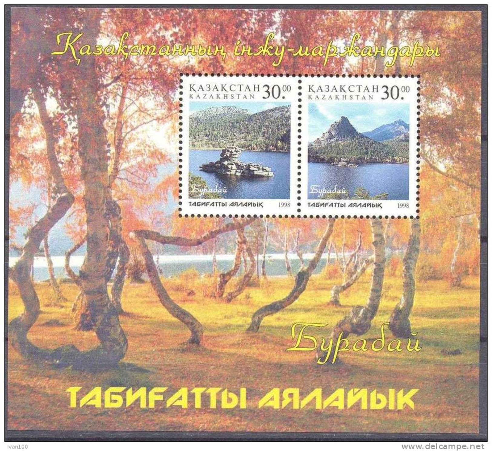 1998. Kazakhstan, National Park "Burabai", S/s, Mint/** - Kazachstan