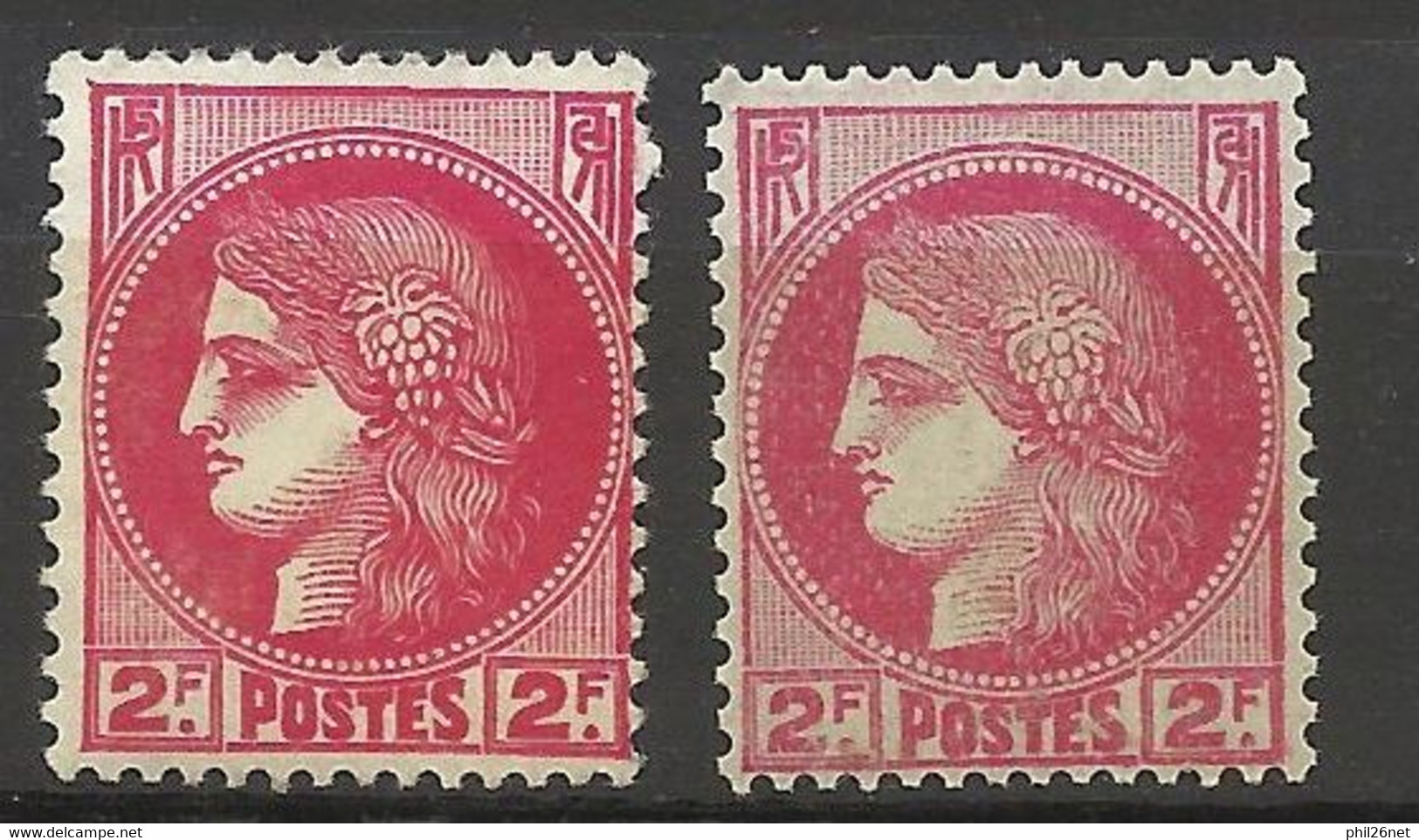 France Petites Variétés N°373 Rose Rouge Et Rouge  Neufs  * * B/  TB   Voir Scans  Soldes ! ! ! - Ungebraucht