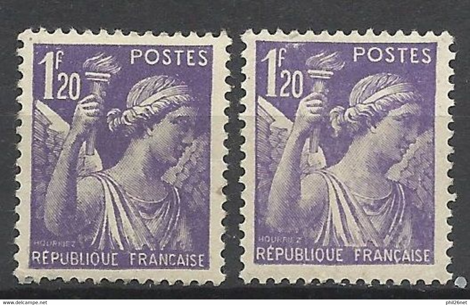 France Petites Variétés N° 651 Violet   Et Lilas  Neufs  * *  B/ TB  Voir Scans Soldes ! ! ! - Ongebruikt