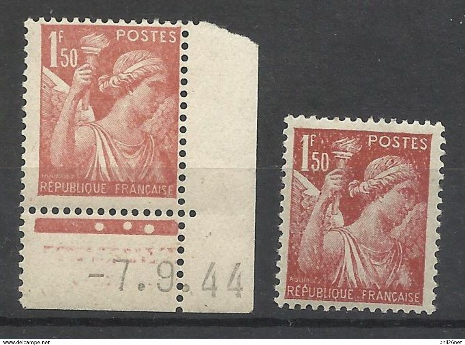 France Petites Variétés N° 652 Brun Et Rouge Brun   Neufs  * *  B/ TB  Voir Scans Soldes ! ! ! - Unused Stamps