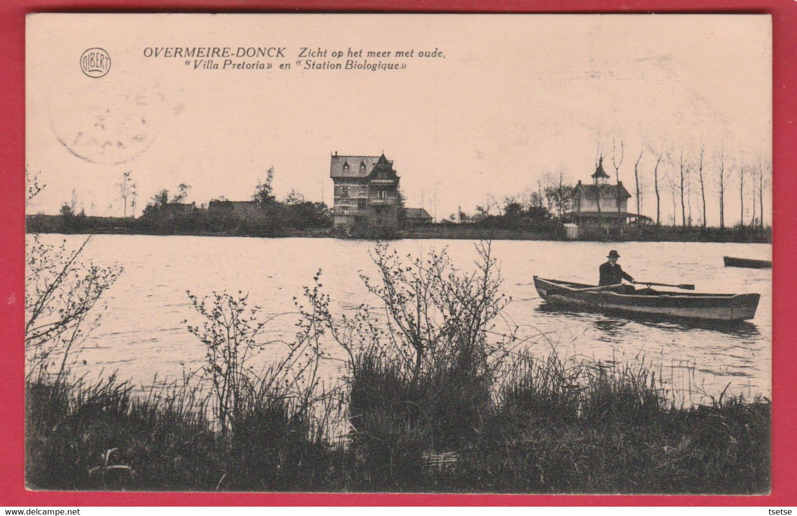 Overmeire-Donck - Zicht Op Het Meer Met Oude " Villa Pretoria " En Station Biologique - 1923 ( Verso Zien ) - Berlare