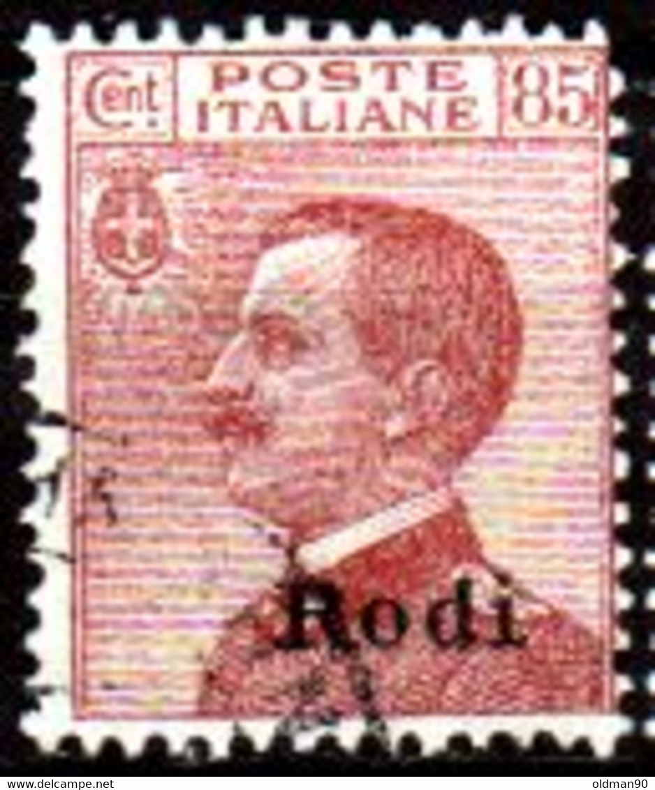 Egeo-OS-337- Rodi: Original Stamp And Overprint 1922-23 (o) Used - Quality In Your Opinion. - Egée (Rodi)