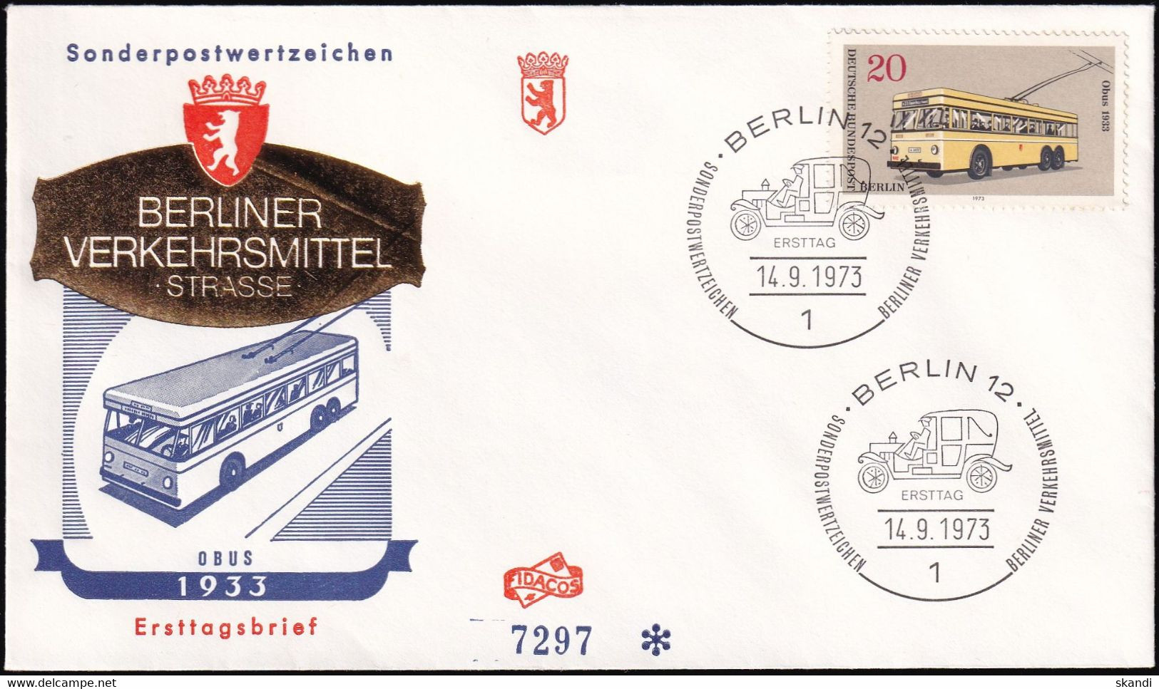 BERLIN 1973 Mi-Nr. 447 FDC - 1971-1980