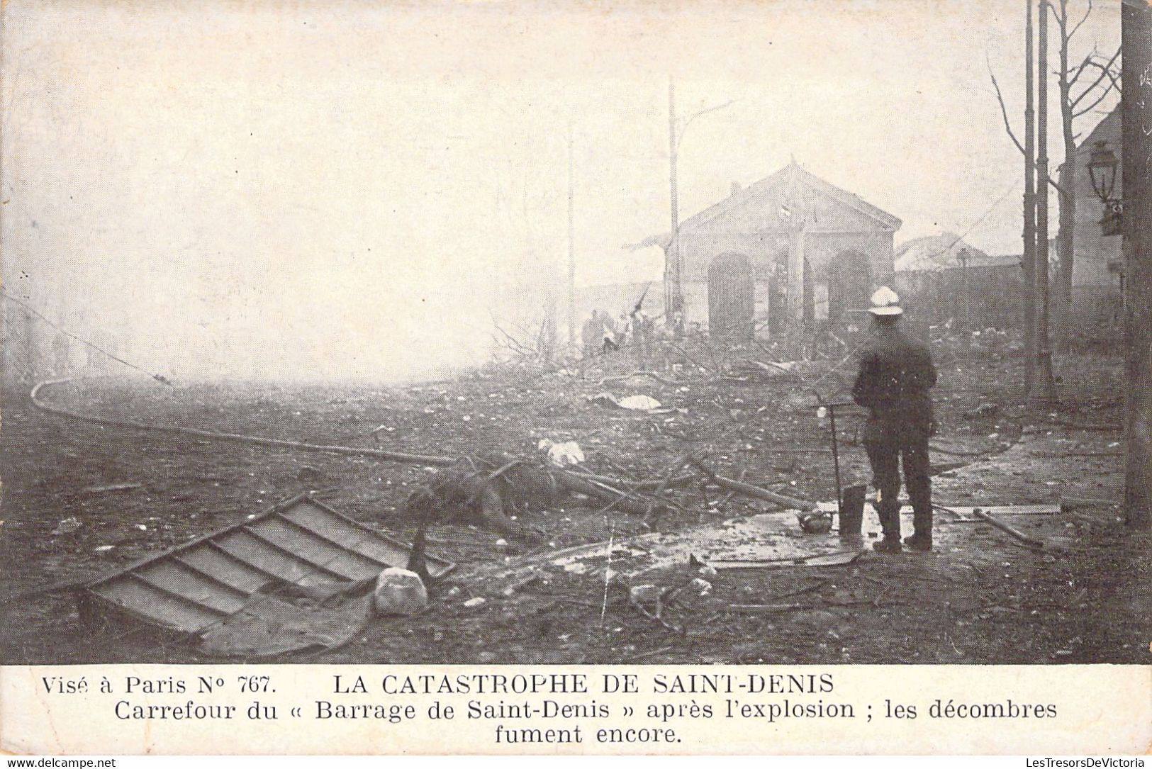 CPA CATASTROPHE - La Catastrophe De Saint Denis - Carrefour Du Barrage De Saint Denis Après L'explosion - Rampen