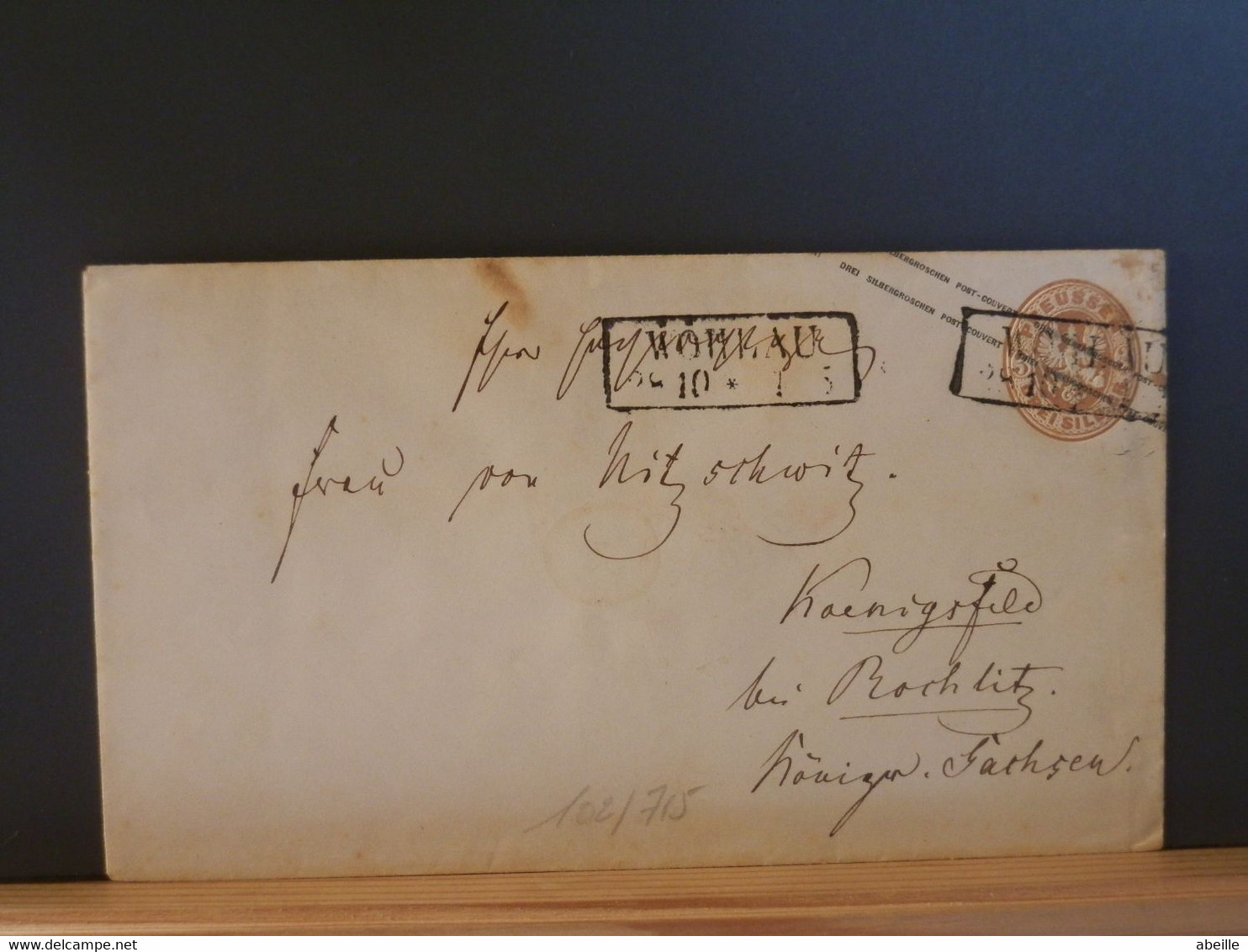 102/715 ENVELOPPE    PRUSSE - Postal  Stationery