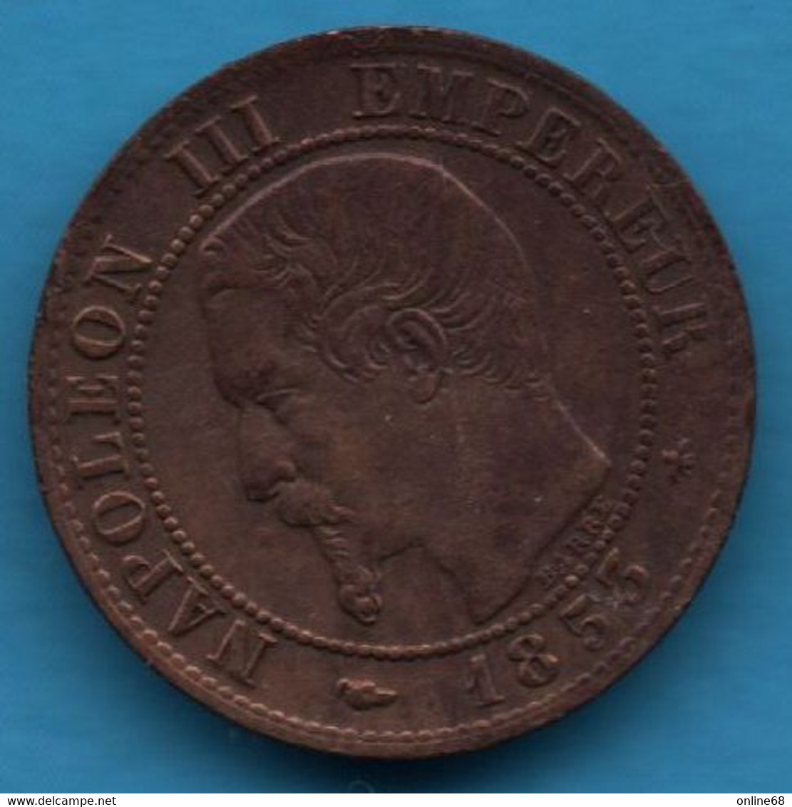 FRANCE 1 CENTIME 1853 BB KM# 775 NAPOLEON III EMPEREUR - 1 Centime