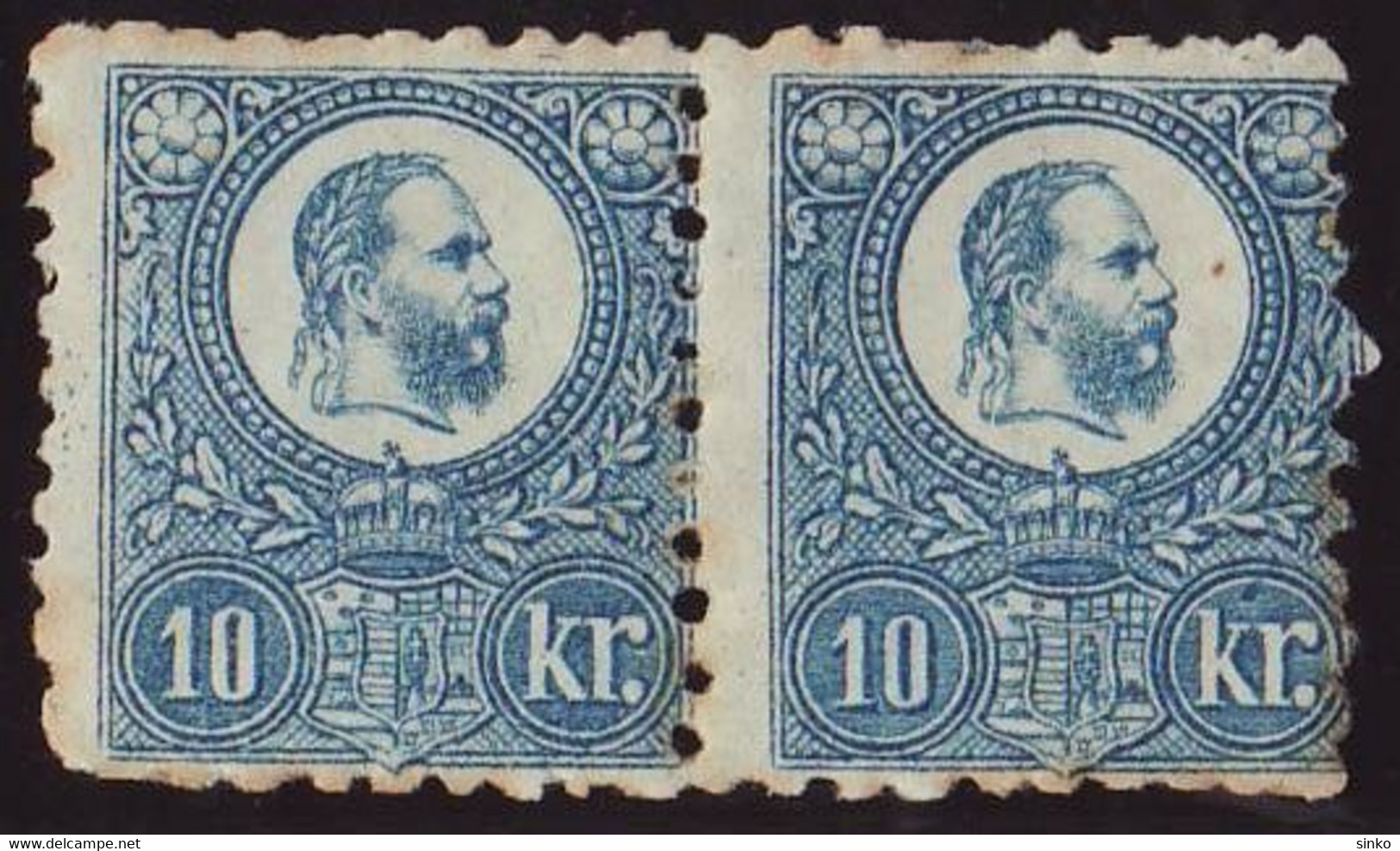 1871. Engraved 10kr Stamp Pair - Unused Stamps