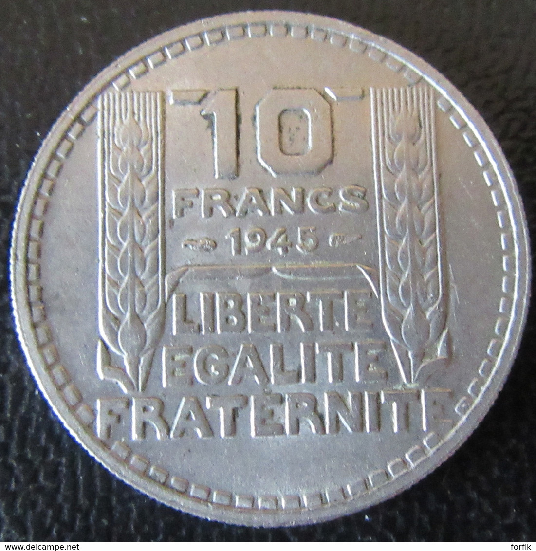 France - Monnaie 10 Francs Turin 1945 RL (Rameaux Longs) SUP / SPL - 10 Francs