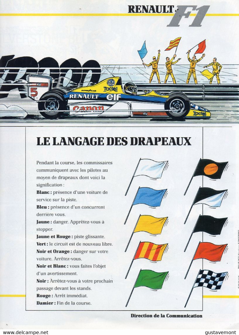 Michel Vaillant (Jean Graton) Renault F1 Avant Série De La Rage De Gagner N° 8 Grande Bretagne (Silverstone) - Michel Vaillant