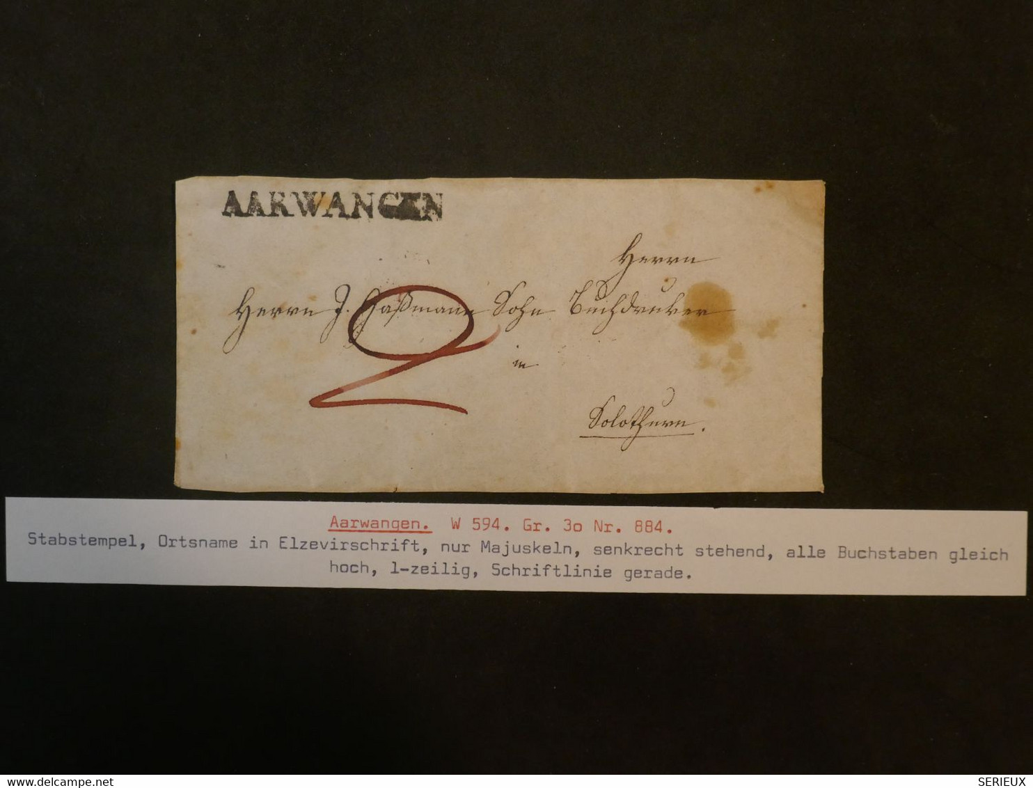 BL3 SUISSE LETTRE  DEVANT   AARWANGEN  ...?  +  +AFFRANCH. INTERESSANT++ - ...-1845 Prephilately