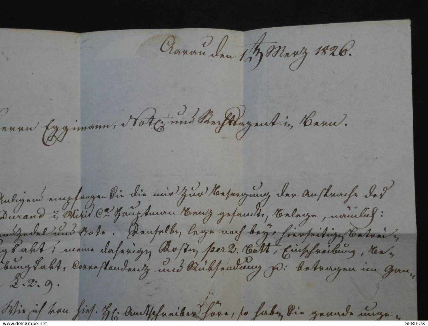 BL3 SUISSE BELLE LETTRE  1826  ARAU A  TANN ?    +  +AFFRANCH. INTERESSANT++ - ...-1845 Precursores