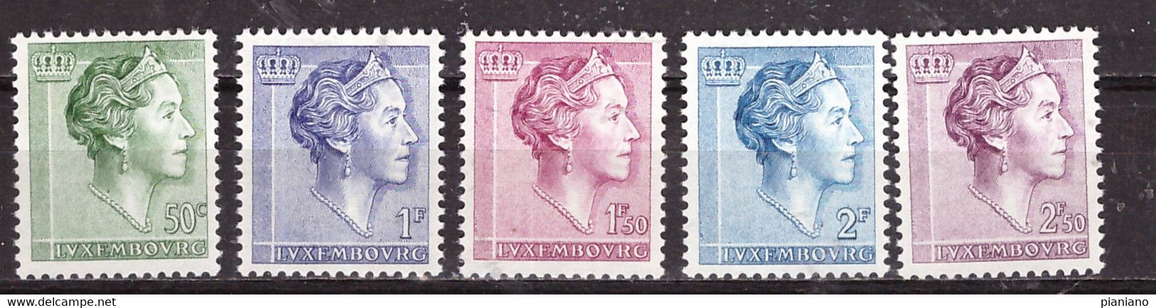 PIA - LUSSEMBURGO - 1960-64 - Gran Duchessa Charlotte  -  (Yv 580A-586A) - 1960 Charlotte, Diadeem