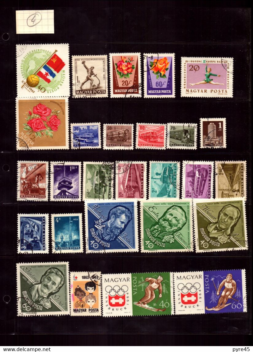 HONGRIE LOT DE 167 TIMBRES 1895 / 1973 PRINCIPALEMENT OBLITERE