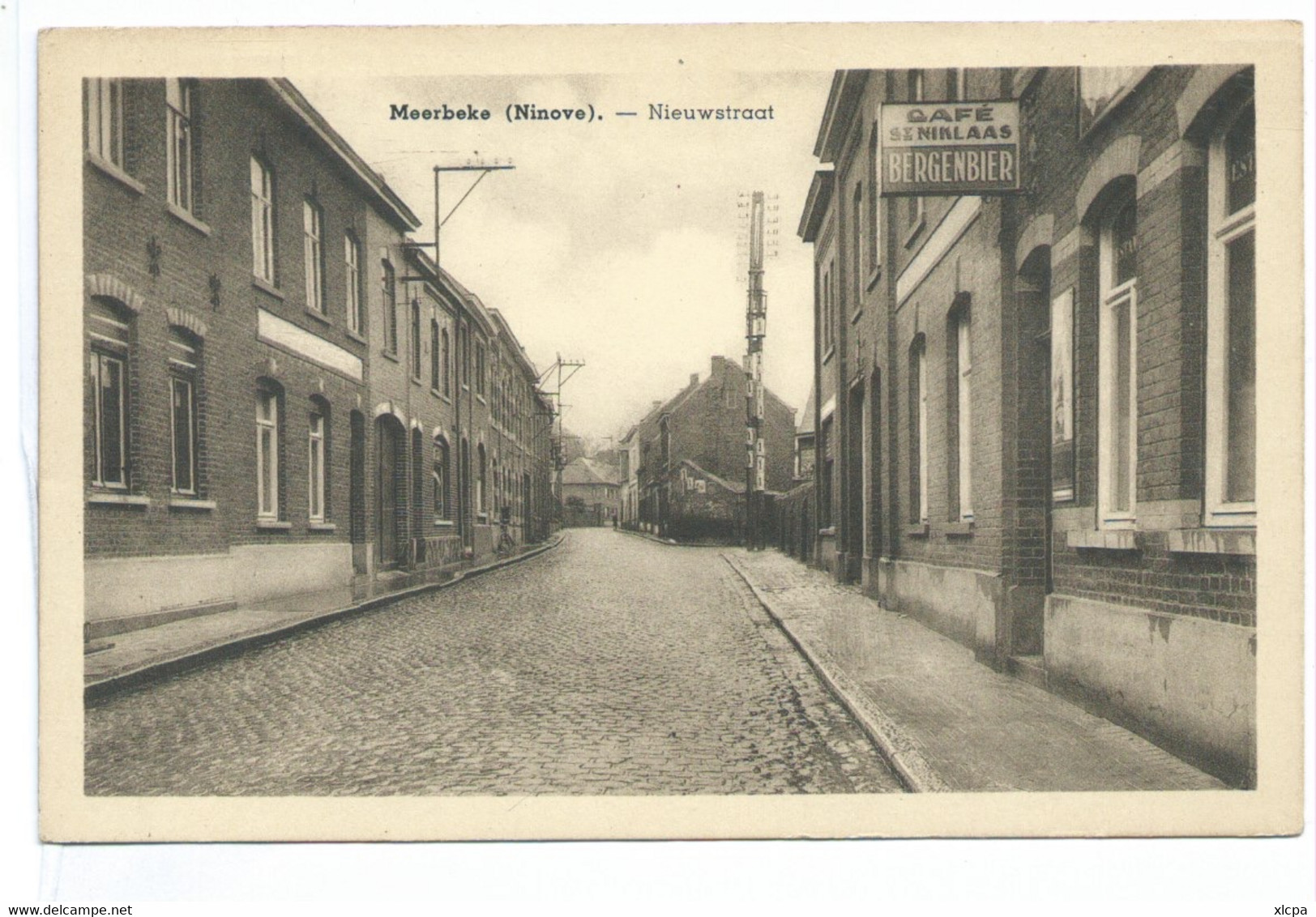 Meerbeke Nieuwstraat. Ninove. Cafe St.Niklaas Bergenbier ( Publicité Bière ) - Ninove