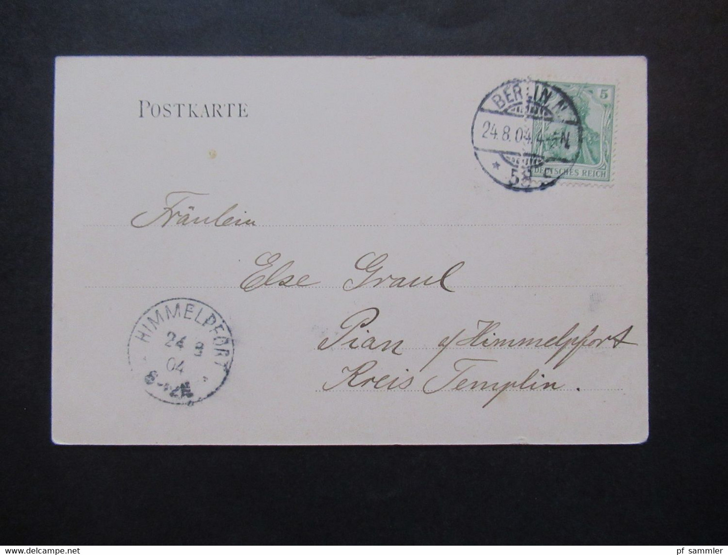 DR 1904 AK Berlin Blick Auf Bismarckdenkmal Und Siegessäule Mit Ank. Stempel K1 Himmelpforten - Mitte