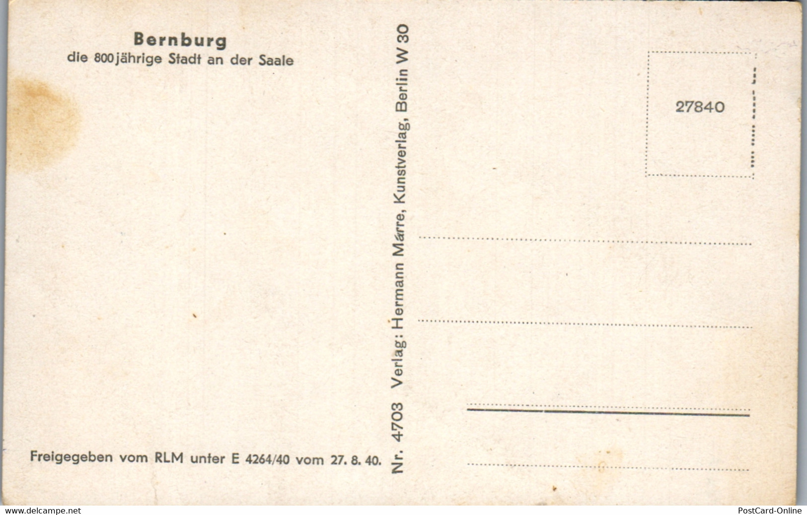 41565 - Deutschland - Bernburg A. D. Saale , Solebad , Teilansicht - Nicht Gelaufen - Bernburg (Saale)