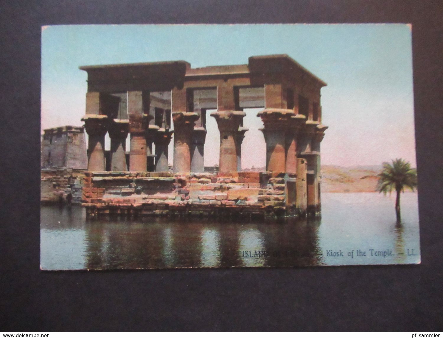 AK 1909 Ägypten Island Of Philae Kiosk Of The Temple Stempel Aswan Und Alexandria / Ile De Philae - Assuan