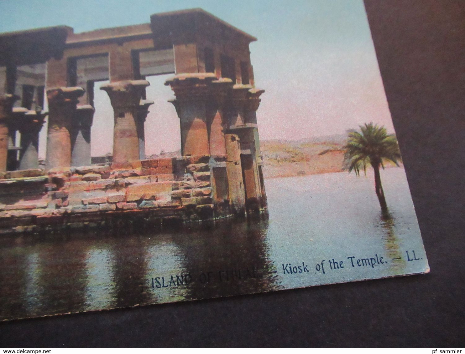 AK 1909 Ägypten Island Of Philae Kiosk Of The Temple Stempel Aswan Und Alexandria / Ile De Philae - Aswan