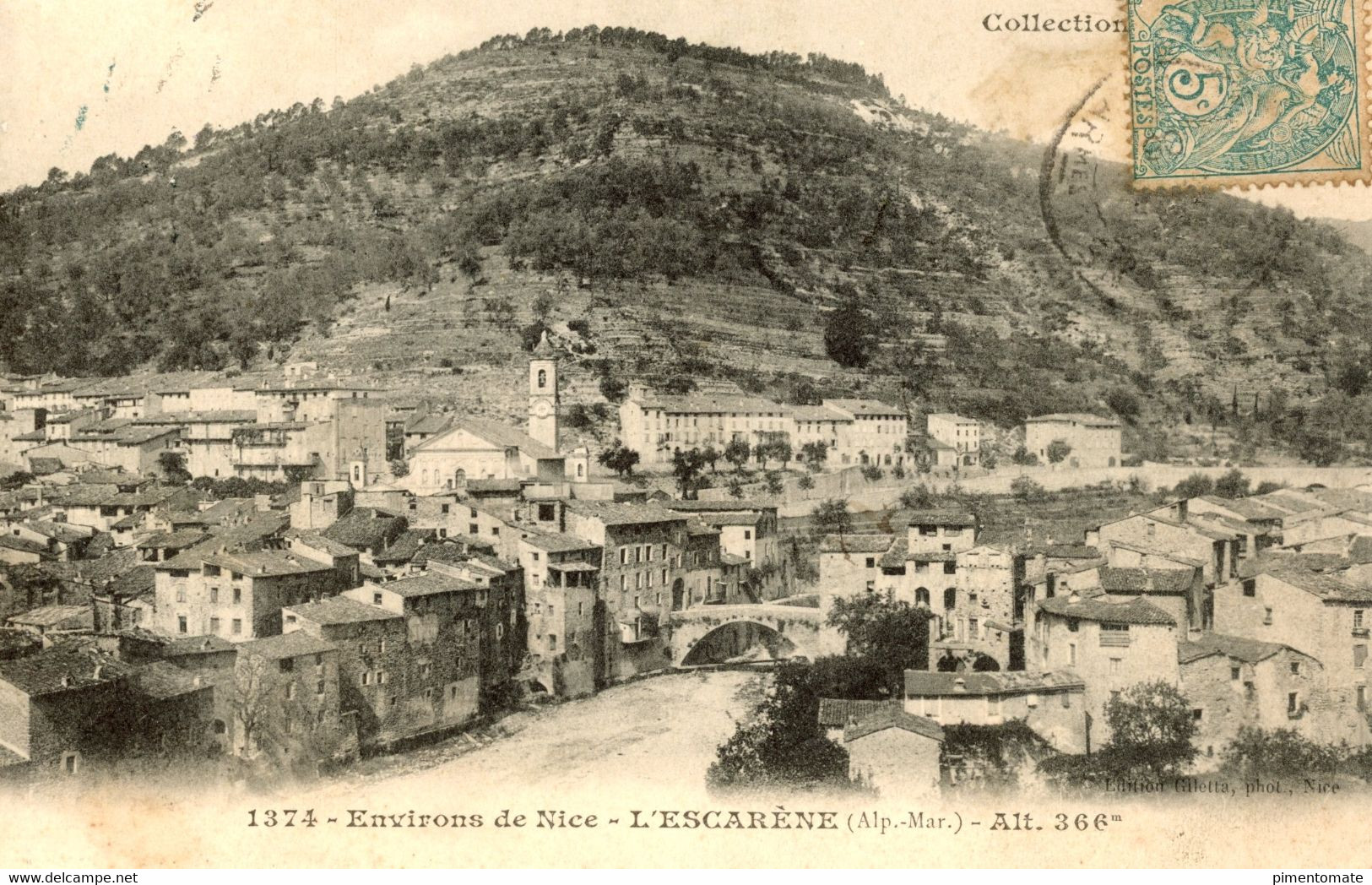 L'ESCARENE ENVIRONS DE NICE VUE GENERALE 1906 - L'Escarène