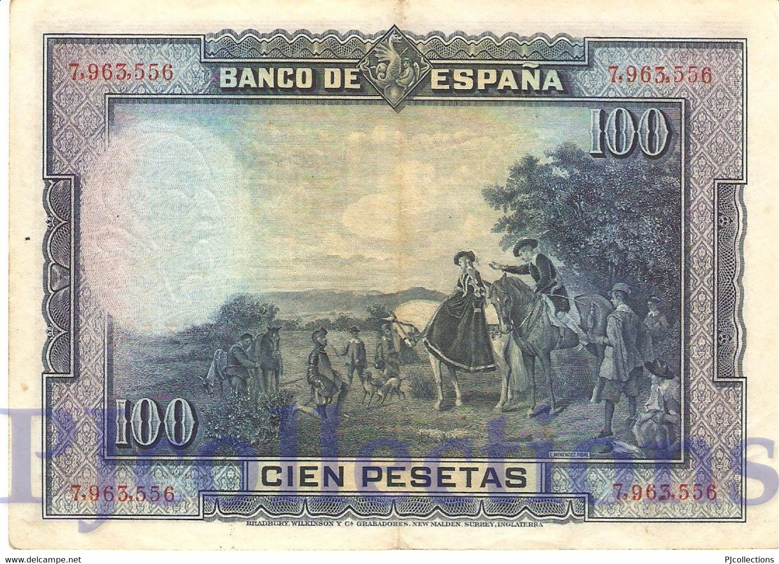 SPAIN 100 PESETAS 1928 PICK 76a VF - 50 Peseten