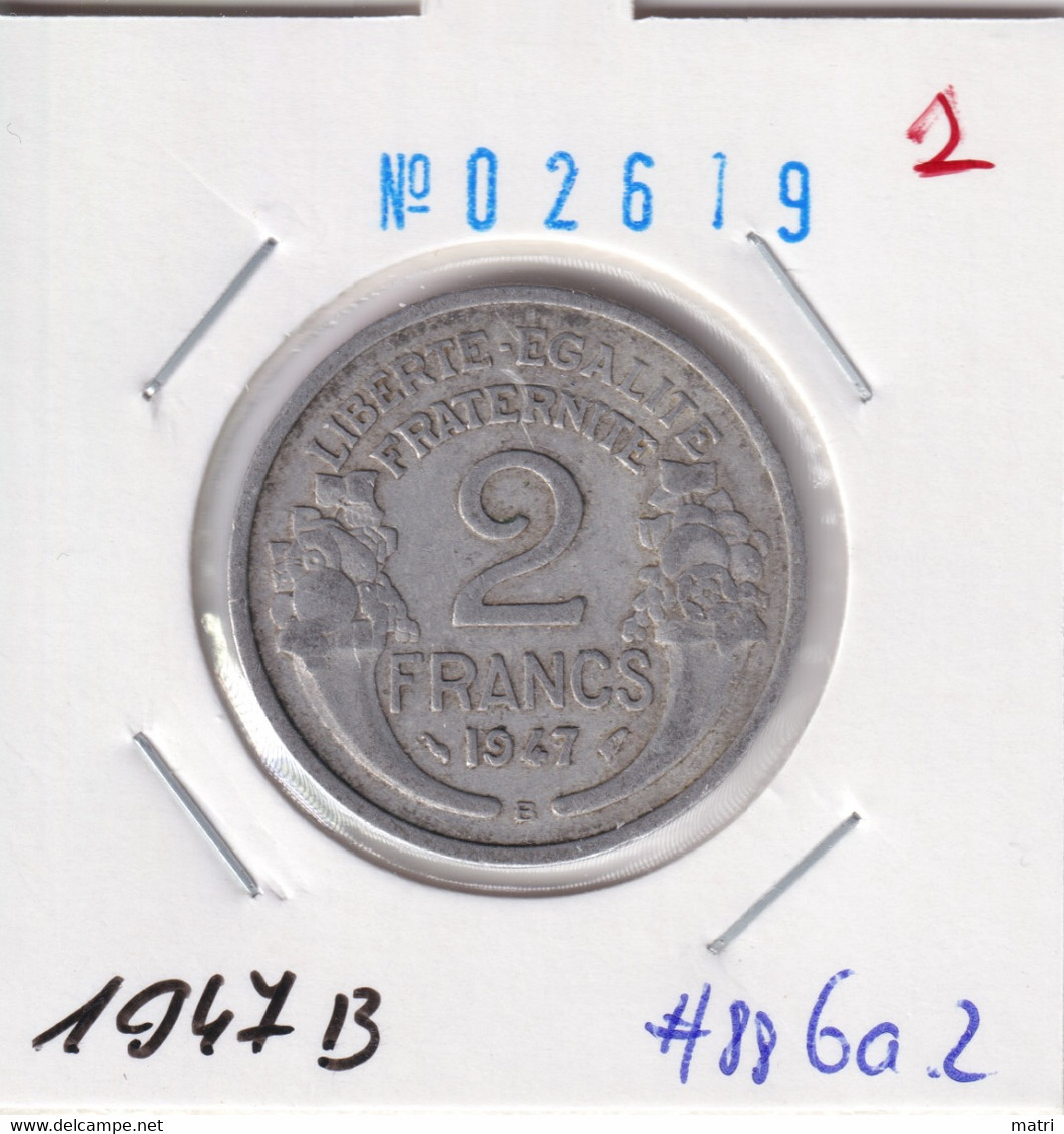 France 2 Francs 1947 B Km#886a.2 - 2 Francs