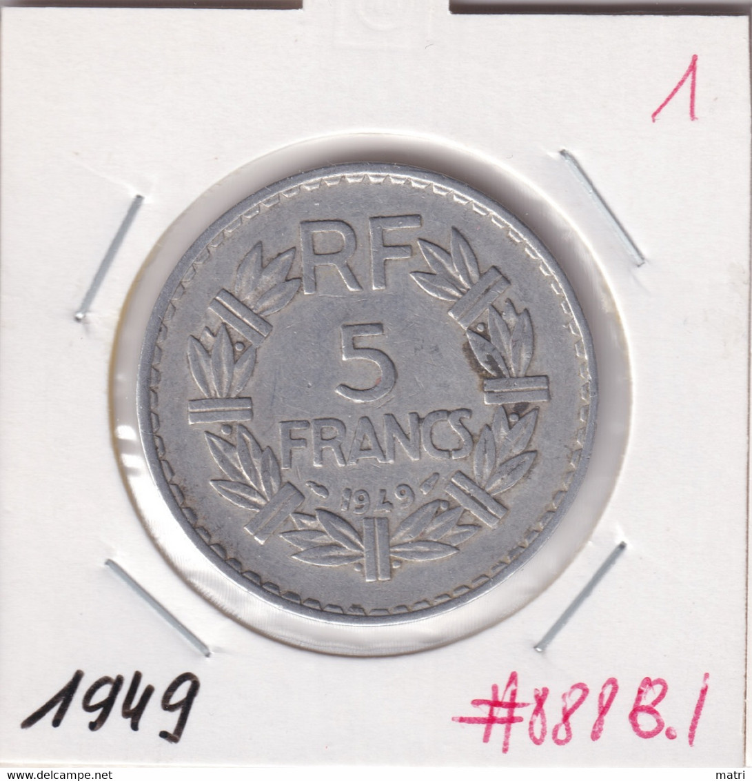 France 5 Francs 1949 Km#888b.1 - 5 Francs