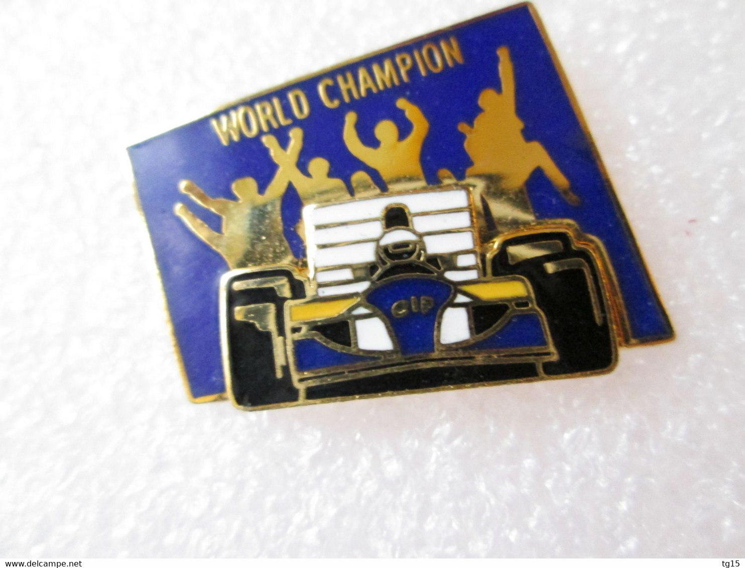 PIN'S    FORMULE  1   WILLIAMS RENAULT ELF  WORLD CHAMPION  Email Grand Feu 2 Moules - F1