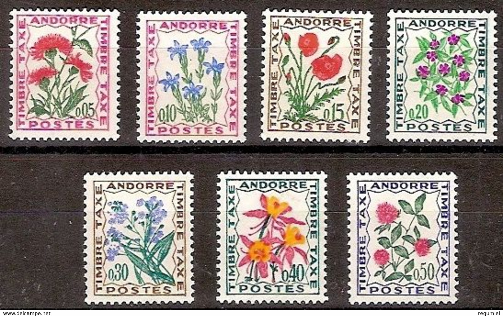 Andorra Francesa Tasas 46/52 ** MNH. 1964 - Neufs