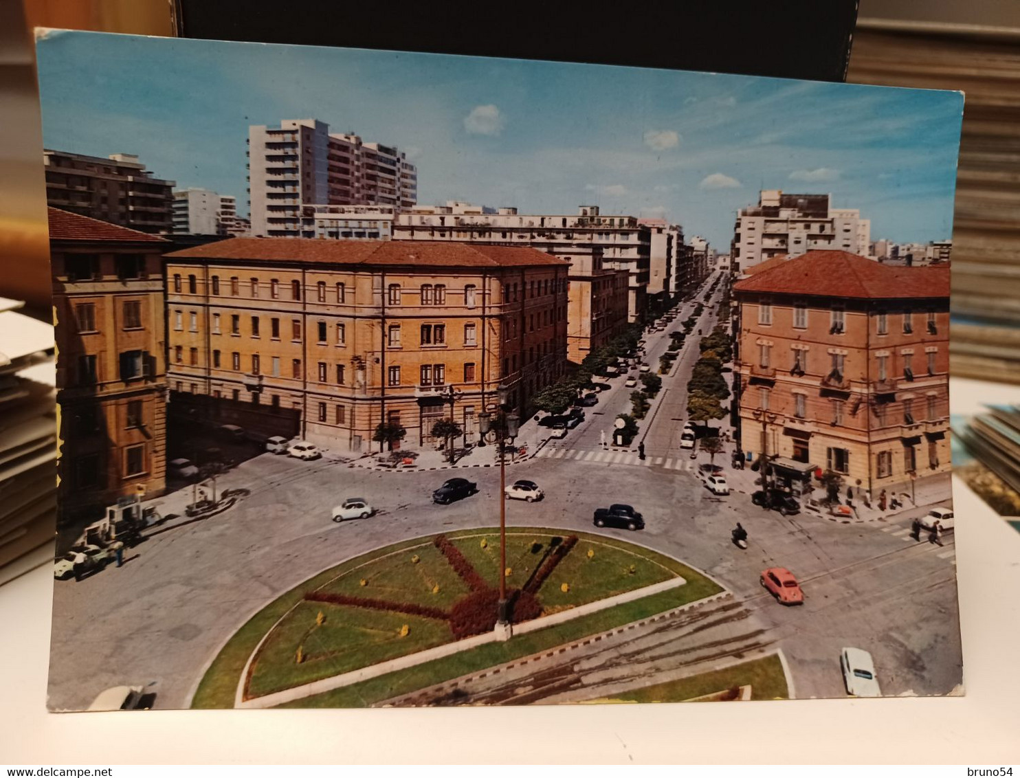 Cartolina Cagliari Piazza S.Benedetto E Via Dante ,benzinaio 1964 - Cagliari