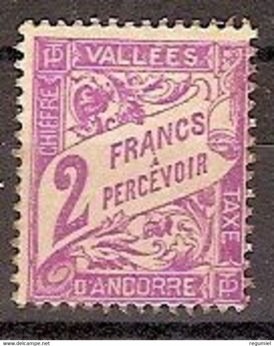 Andorra Francesa Tasas 19 ** MNH. 1938 - Neufs