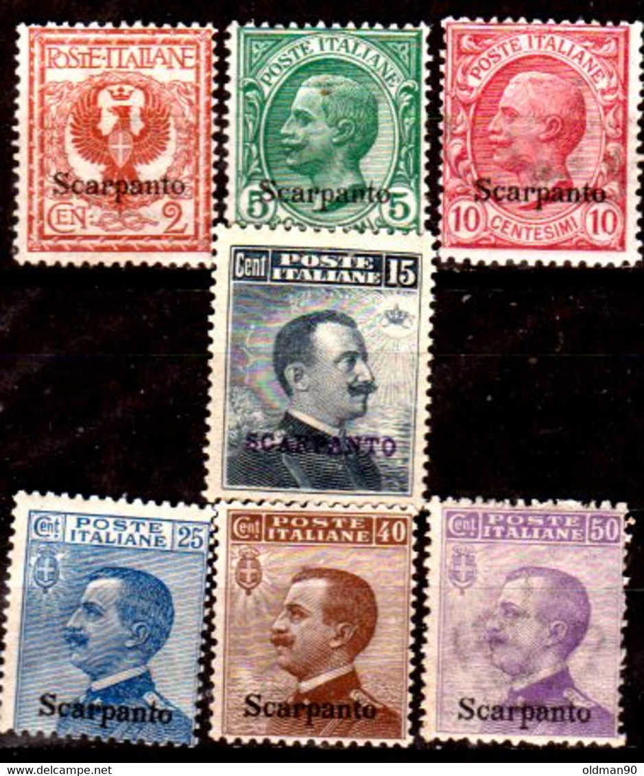 Egeo-OS-342- Scarpanto: Original Stamps And Overprint 1912 (++) MNH - Quality In Your Opinion. - Aegean (Scarpanto)