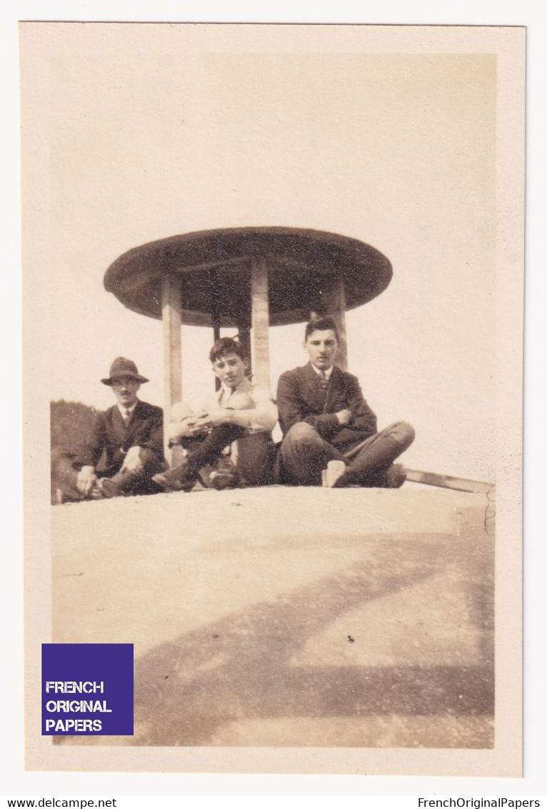 Groupe Sur Le Réservoir De Celles Sur Plaine - Rare Petite Photo 1923 8x5,5cm Vosges A86-22 - Lugares