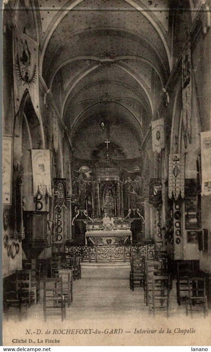 30 ROCHEFORT DU GARD Notre Dame Intérieur De La Chapelle - Rochefort-du-Gard