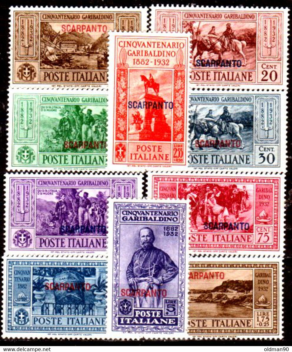 Egeo-OS-347- Scarpanto: Original Stamps And Overprint 1932 (++) MNH - Quality In Your Opinion. - Ägäis (Scarpanto)