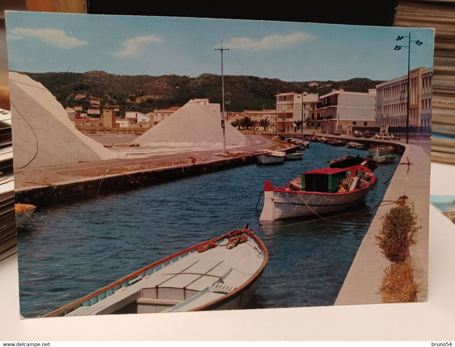 Cartolina Carloforte  Prov Carbonia Iglesias Canale Saline E Istituto Nautico 1971 - Carbonia