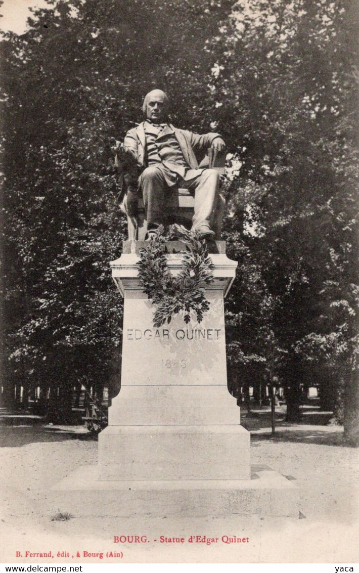 Bourg Statue D'Edgar Quinet - Sculptures