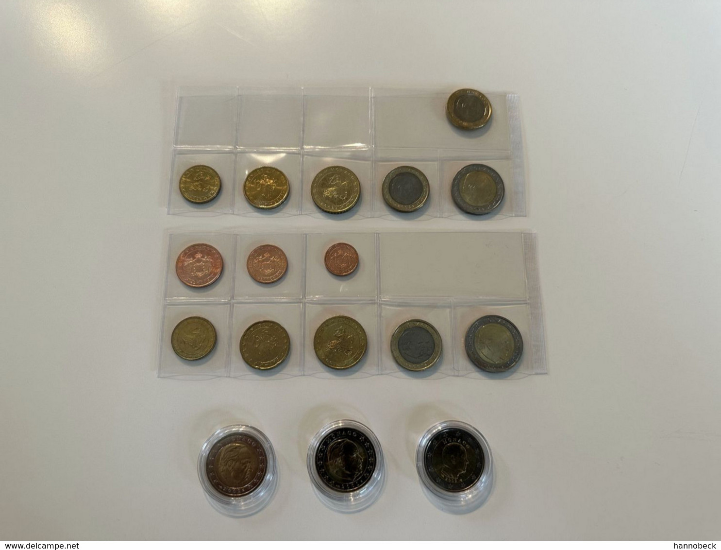 Partie: Monaco Kursmünzen - Verschiedene Werte Und Ausgabejahre ("ST") - Other & Unclassified