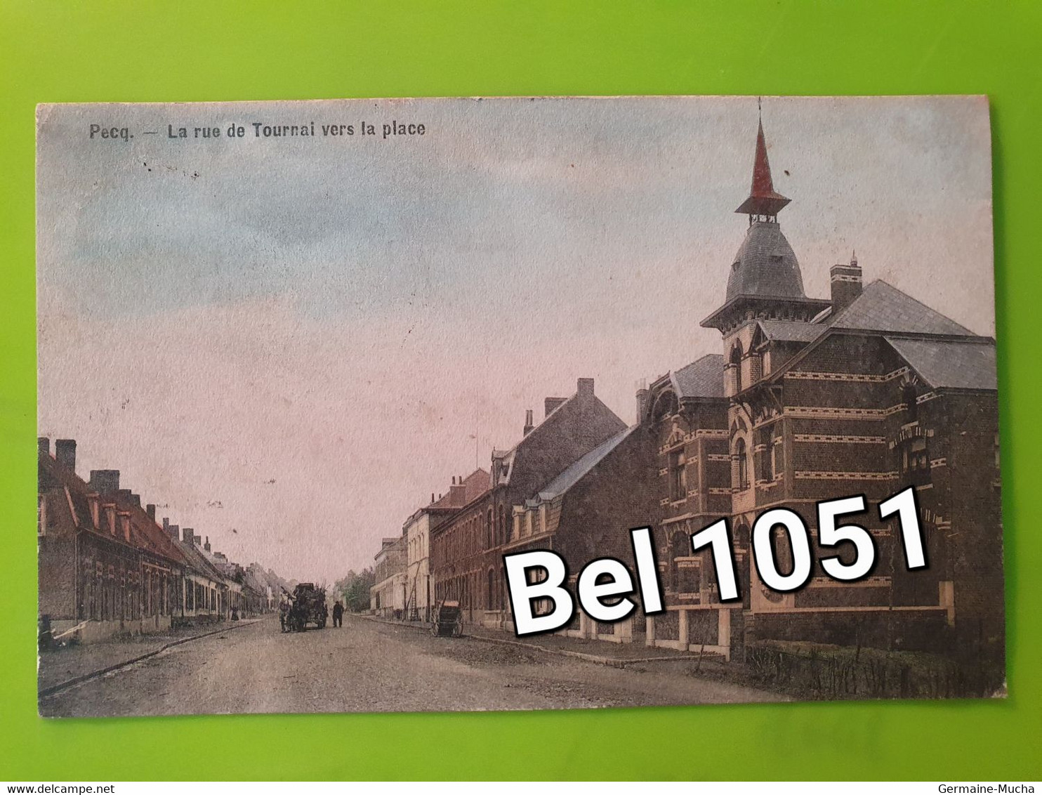 ❤️ BEL 1051 ❤️ PECQ Rue De TOURNAI Vers La Place ... ETAT : .Bon   VOIR SCAN POUR DEFAUT - Pecq