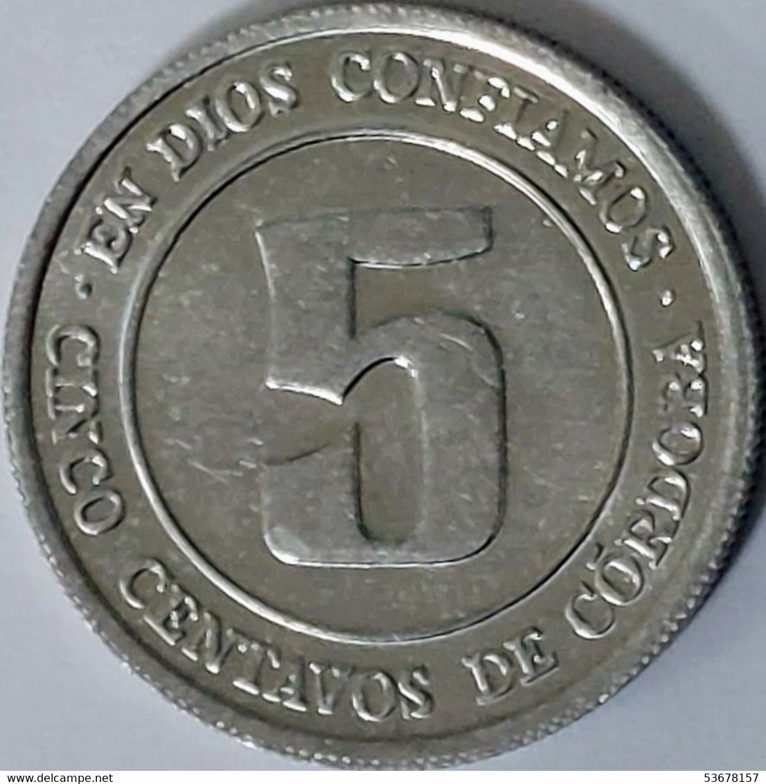 Nicaragua - 5 Centavos 1974, FAO - Let's Produce More Food, KM# 28 (#1565) - Nicaragua