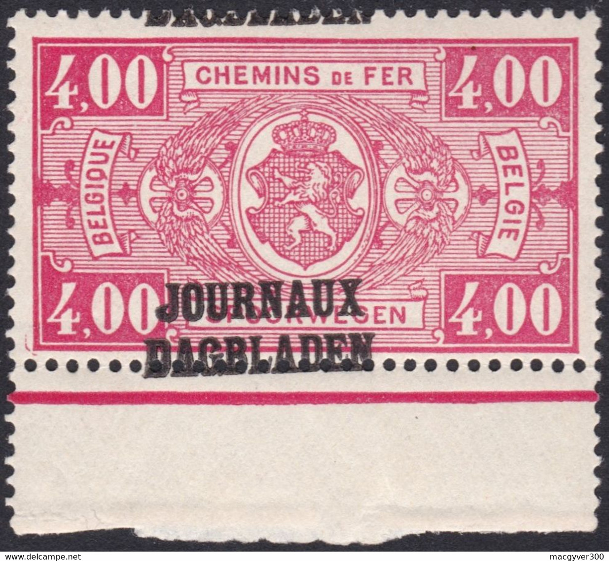 BELGIQUE, 1929, Journaux ( COB JO29 **) - Journaux [JO]